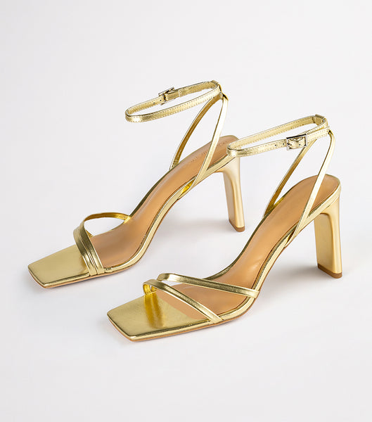 Tony Bianco Corso Gold Nappa Metallic 8.5cm ストラップヒール ゴールド メタリック | SJPNY22268