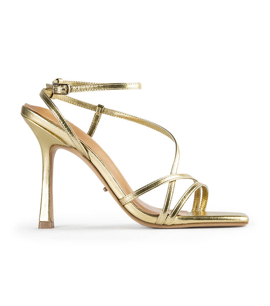 Tony Bianco Franci Gold Nappa Metallic 10.5cm ストラップヒール ゴールド メタリック | ZJPMJ36428