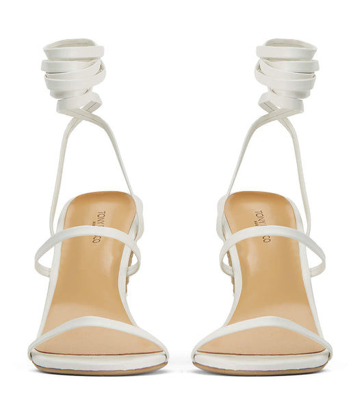 Tony Bianco Gabriella Milk Capretto 11cm ストラップヒール 白 | JPJVR94111