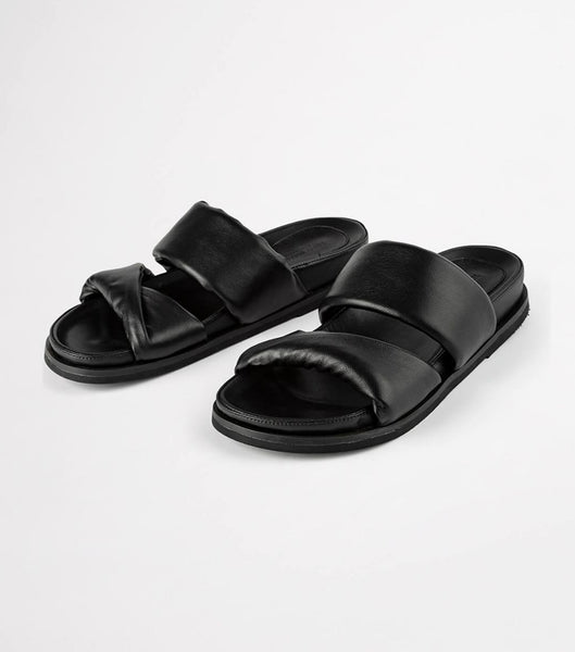 Tony Bianco Henry Black Nappa 3.5cm サンダル 黒 | JPJVR32530