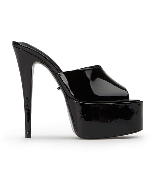 Tony Bianco Jordyn Black パテント 15cm 厚底シューズ 黒 | JPXMI69286