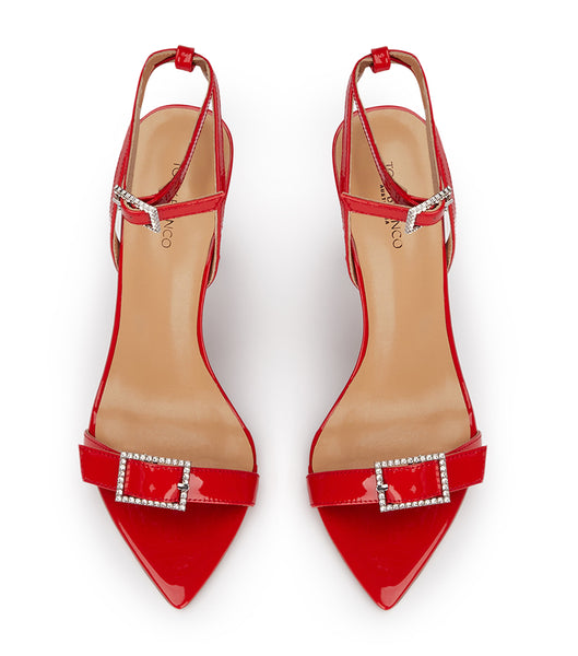 Tony Bianco Mopsy Scarlet パテント 10.5cm スティレットヒール 深い赤 | JPXBR34432