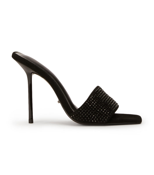 Tony Bianco Naomi Black Crystal/Black スエード 10.5cm スティレットヒール 黒 | ZJPNQ91972