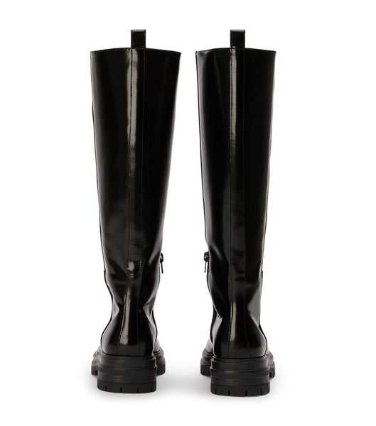 Tony Bianco Welly Black Hi Shine 4.5cm ニーハイブーツ 黒 | JPQAV87445