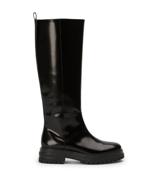 Tony Bianco Welly Black Hi Shine 4.5cm ニーハイブーツ 黒 | JPQAV87445