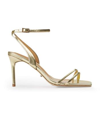 Tony Bianco Camelia Gold Nappa Metallic 8.5cm ストラップヒール ゴールド メタリック | JPIIZ31867