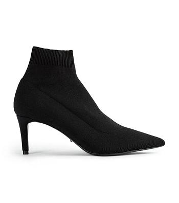 Tony Bianco Gwen Black Sock Knit 6.5cm スティレットブーツ 黒 | AJPDF70405