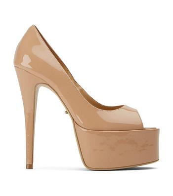 Tony Bianco Jolee Nude パテント 15cm スティレットヒール ベージュ | PJPQX46623