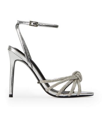 Tony Bianco Kyla Silver Foil 11cm ストラップヒール シルバー | JPJVR10646