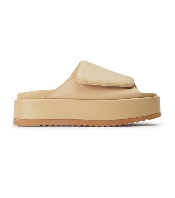 Tony Bianco Roxana Nude Scuba 6cm フラットサンダル ベージュ | UJPTG28638